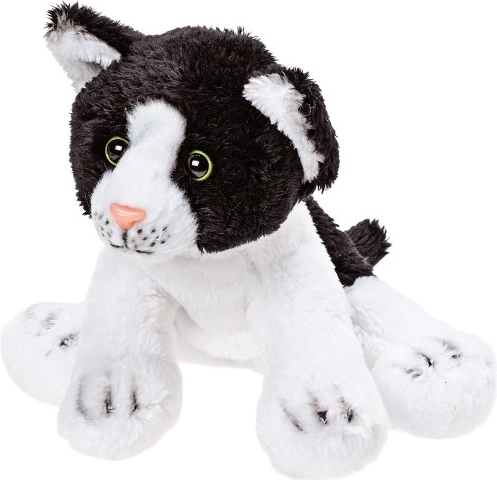 Plush Cat Black and White 15 cm