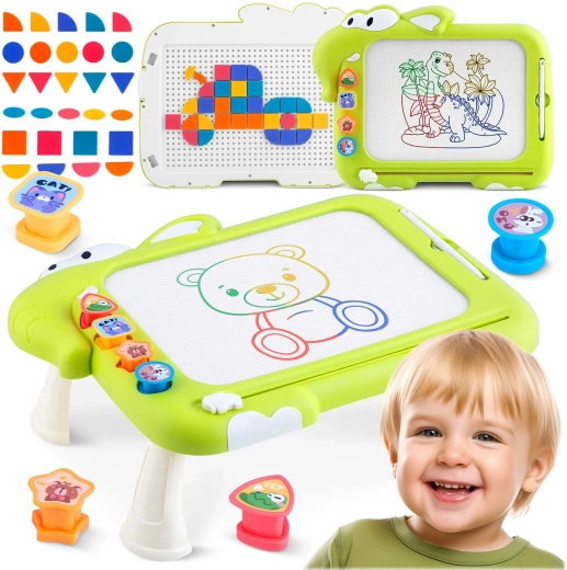 Ricokids magnētiskā zīmēšanas tāfele ar galdiņu un mozaīku rk-823 - 1 gab.