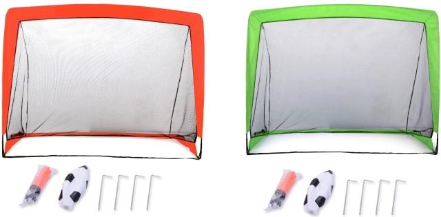 SPORTO pārnēsājami futbola vārti ar piederumiem 120 × 90 cm