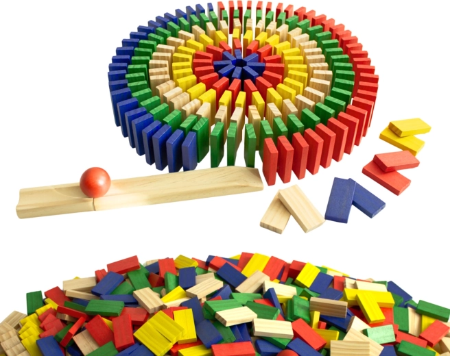 Koka krāsains domino 800 detaļas 2Kids Toys