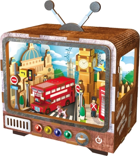 2Kids Toys 3D koka puzle retro TV Londona