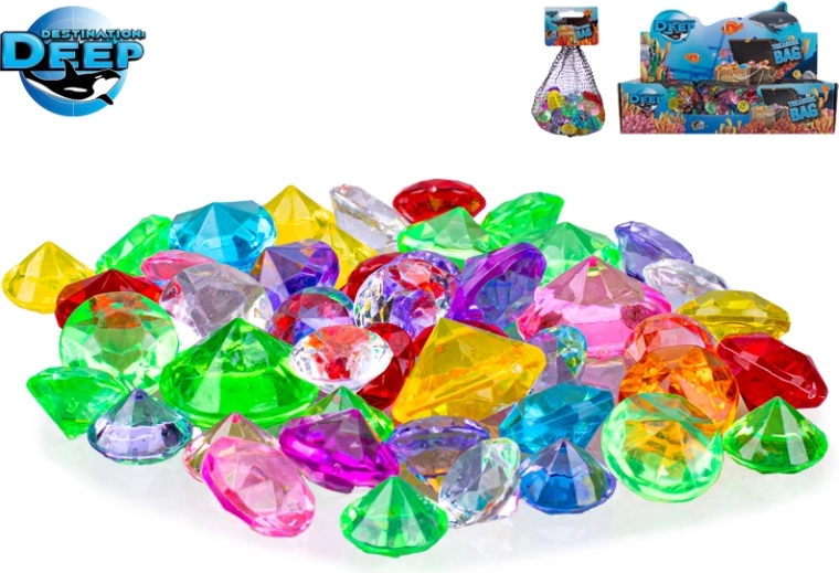 Destination Deep colorful plastic gemstones for children