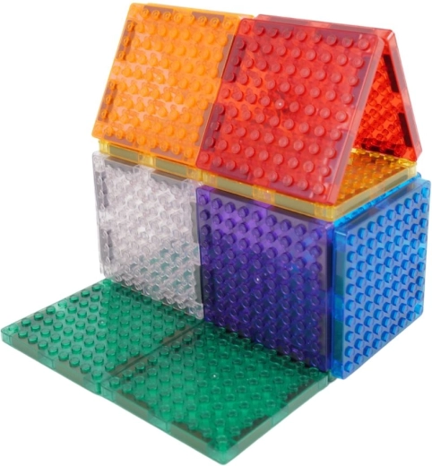 Cleverclixx magnētiskais konstruktors Brick Tiles Pack Intense 16 gab.