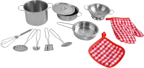 13-piece metal equipment for little chefs