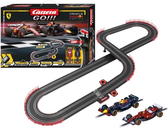 Autotrase Carrera GO Champion’s Racing ar F1 FERRARI un RED BULL, 4,3 m