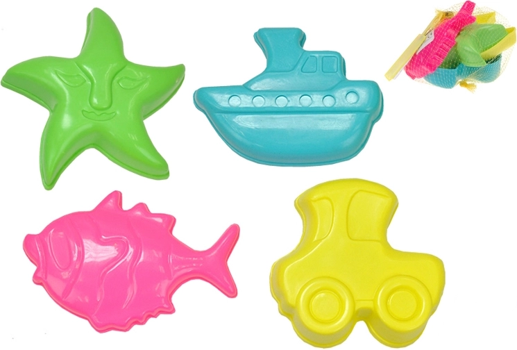 Krāsainas smilšu formiņas 11–13 cm – 4 gab.