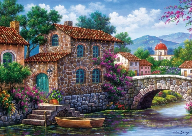 Puzle ART PUZZLE Kanāls ar ziediem, 500 gabaliņi