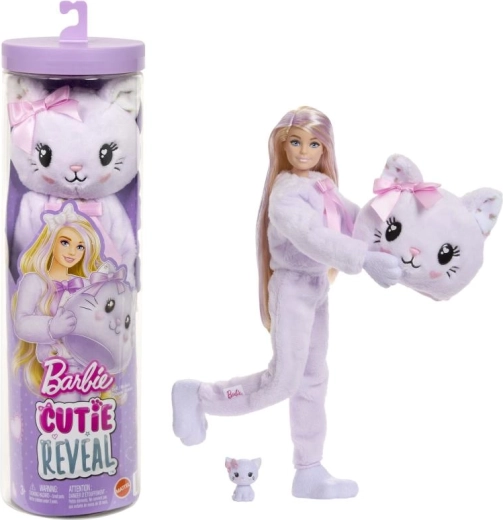 Barbie Cutie Reveal violetais kaķēns – salds bantīte