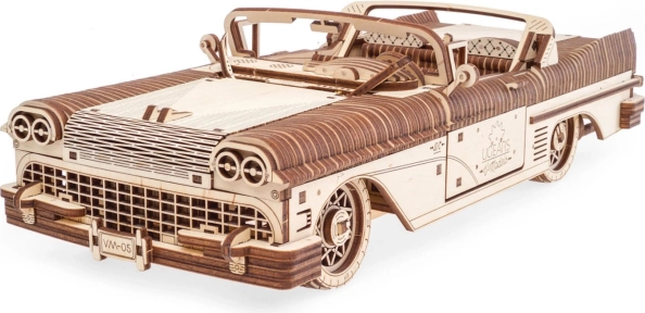 UGEARS koka mehāniskā puzle – kabriolets VM-05