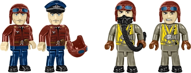Pilot minifigures for scenes and display