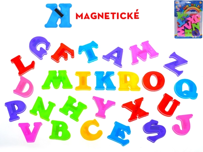 Magnētiskie plastmasas burti – krāsains alfabēts bērniem