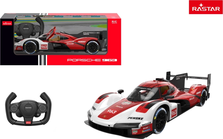 Rastar tālvadības auto Porsche 963 LMDh 1:14 sarkans