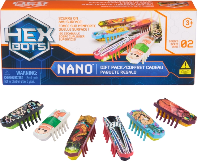 HEXBUG Nano dāvanu komplekts – 6 mini roboti ar gaismu