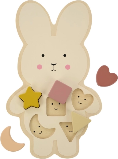Wooden shape-sorting puzzle bunny Jabadabado