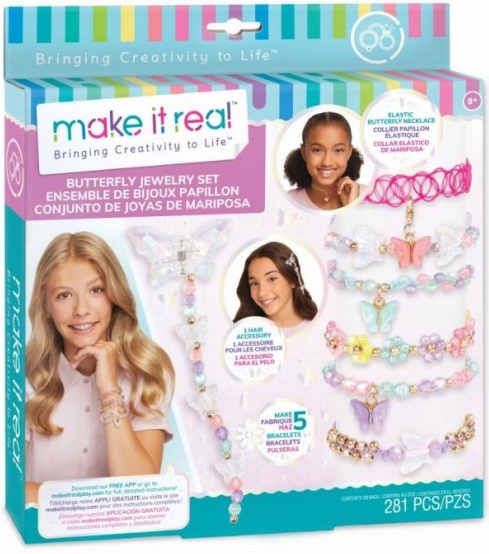 Jewelry Making Set with Butterflies for Creative Kids