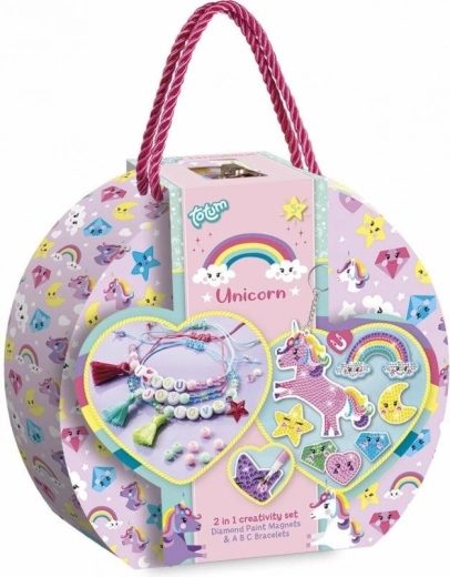 Creative 2-in-1 Unicorn Set – Diamond Painting and Bracelet Making