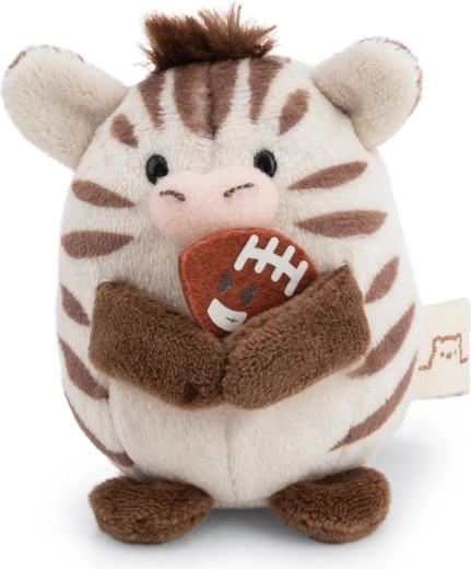 Mīkstā zebra Stripey plaukstā