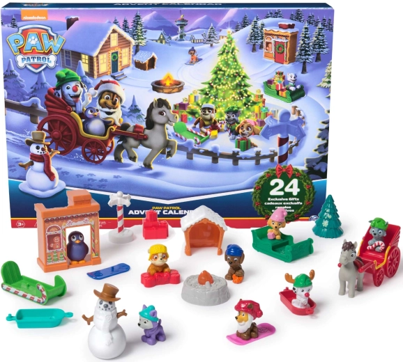 PAW PATROL Advent Calendar – 24 surprises, animal figures and winter accessories