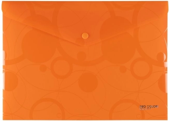 A5 izmēra mapīte ar spiedpogām Neo Colori, oranža