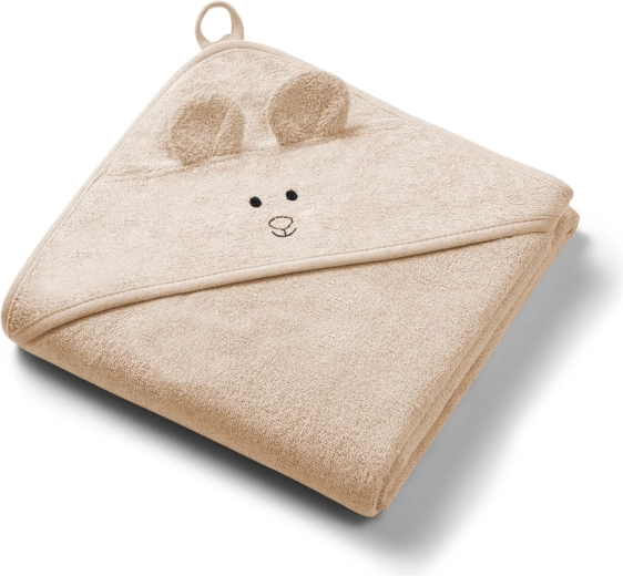 Babyono bambusa dvielis ar kapuci super soft tumši bēšs 100 × 100 cm