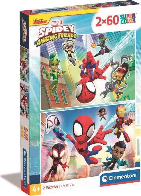 Puzle 2×60 gabali Spidey un viņa apbrīnojamie draugi