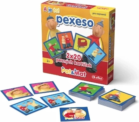 Efko bērnu pexeso kastītē Pat un Mat – 20 pāri