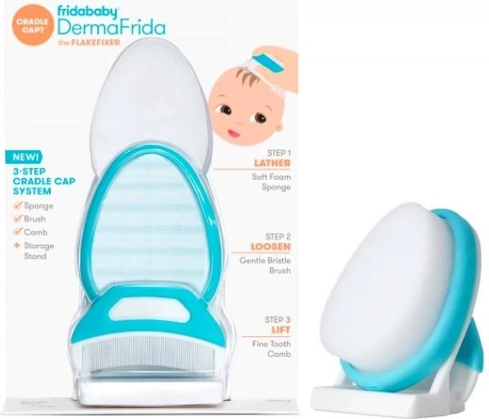 Fridababy DermaFrida FlakeFixer kopscu pret blaugznām uz mazuļa galvas ādas