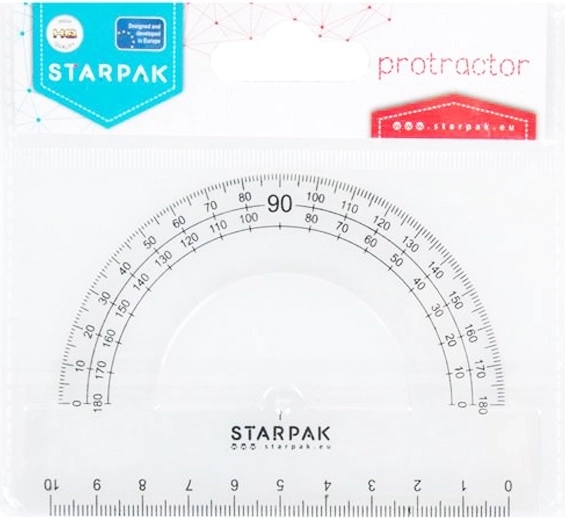Leņķmērs Starpak ar lineālu 10 cm