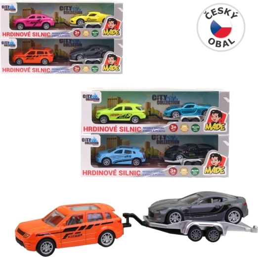 Auto ar piekabi un automašīnu 19 cm