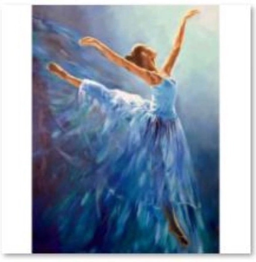 Dimanta mozaīka (diamond painting) balerīna 30 × 40 cm