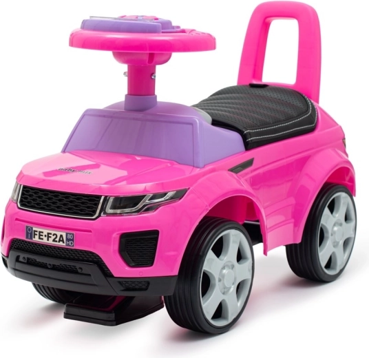 Bērnu atspērējritenis Baby Mix Prime SUV rozā ar mākslīgās ādas sēdekli