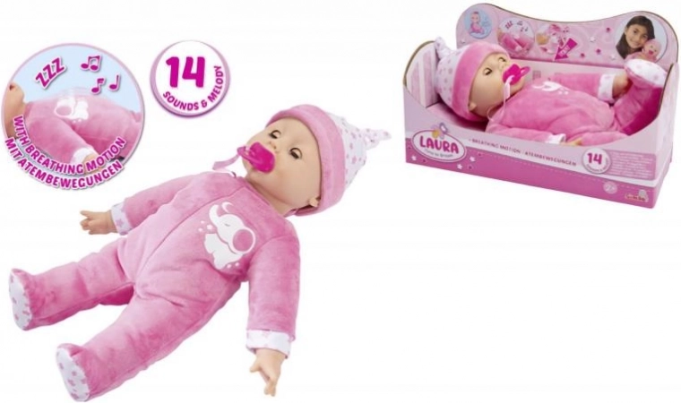Interaktīvā lelle Laura – laiks miegam, 38 cm