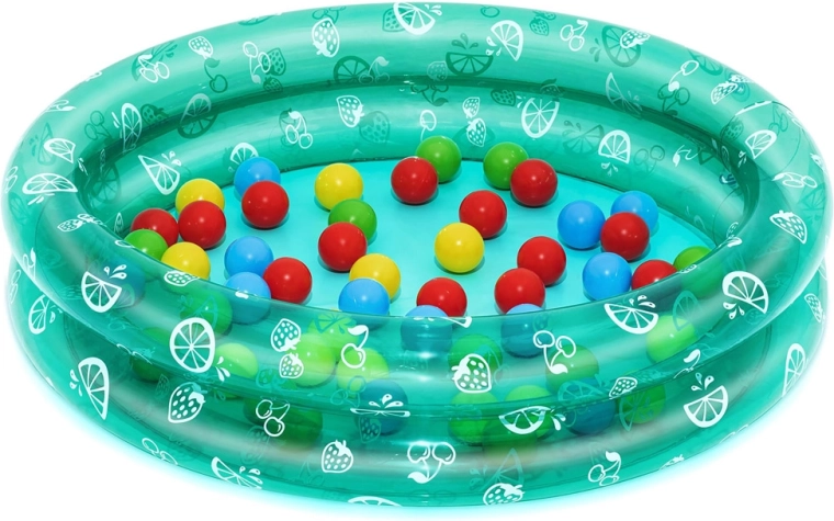 Piepūšamais baseiniņš ar bumbiņām 91 × 20 cm BESTWAY + 50 bumbiņas – Zaļa