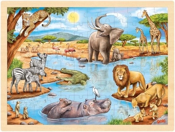 Koka puzle Āfrikas savanna 96 gabali Goki
