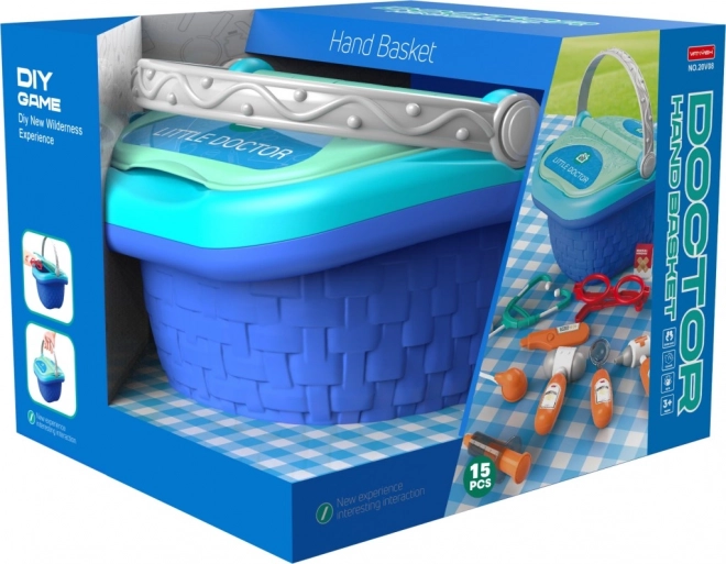 Doctor Play Set Basket for Kids (15 Pieces)