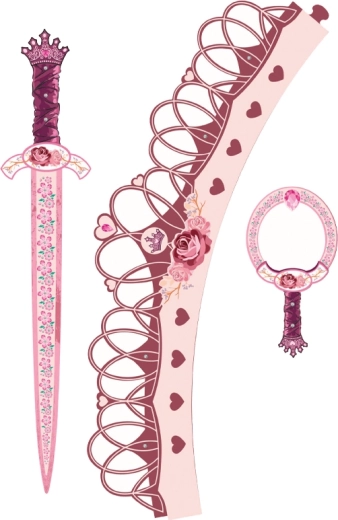 Foam sword and shield with unicorn for princesses