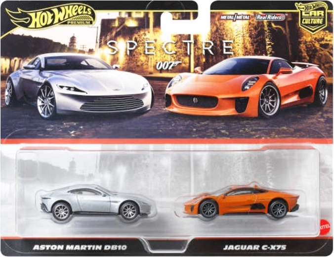 Hot Wheels Premium set of Jaguar C-X75 and Aston Martin DB10 models (James Bond)
