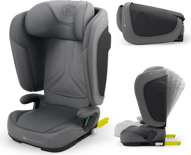 Kinderkraft Unity 2 i-Size salokāms autokrēsliņš 100–150 cm Grey