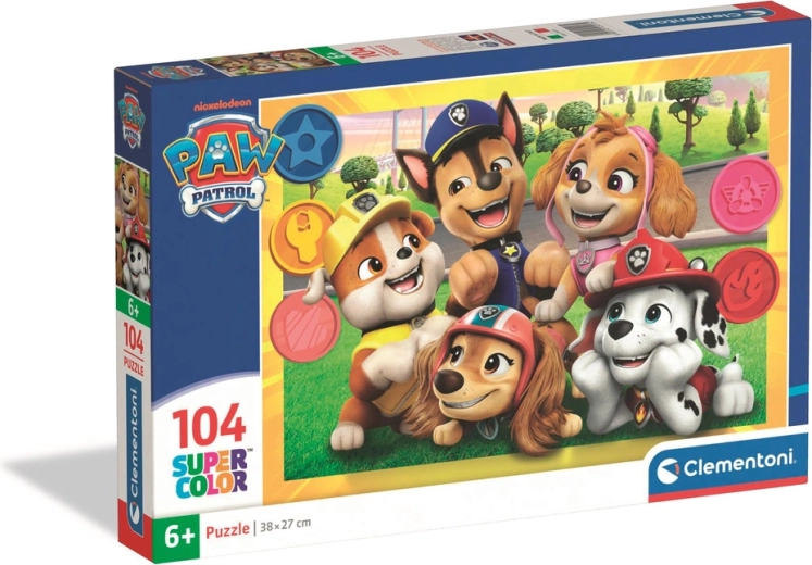 Puzle 104 Super Color ĶEPU PATROĻA no Clementoni
