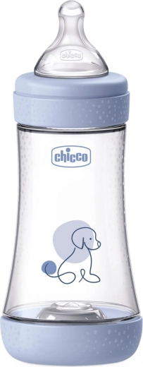 Chicco pretkoliku zīdaiņu pudelīte Perfect5 240 ml ar Physio knupīti, vidēja plūsma 2m+