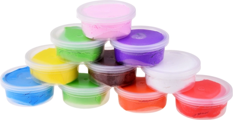 10 colors in resealable cups