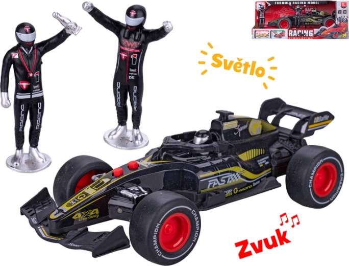 Sacīkšu formula ar inerces mehānismu 19 cm ar gaismām un skaņām