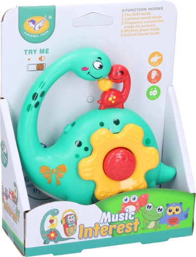 Dinozaurs ar gaismas un skaņas efektiem 12 cm - 1 gab.