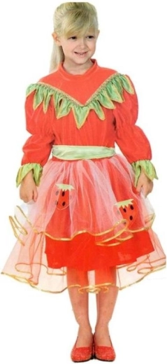 Zemeņu princeses kostīms meitenēm 3–4 gadi
