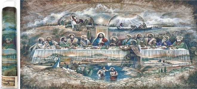 Dimanta gleznošana “Pēdējais vakarēdiens” 80 × 40 cm