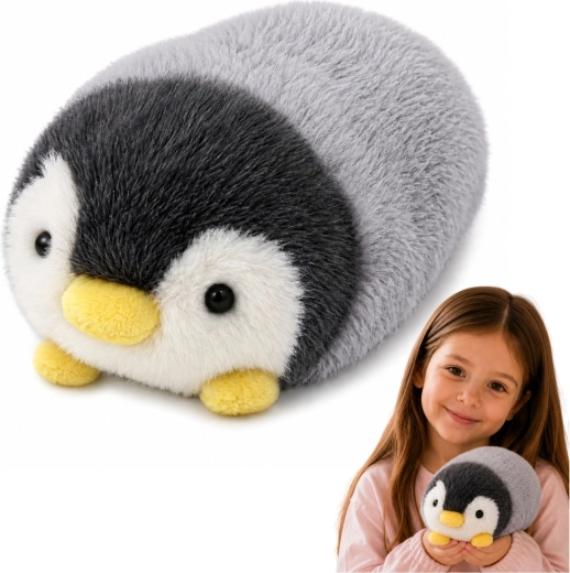 Plush gray-white penguin 16 cm - 1 piece
