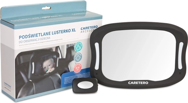 Apgaismots bērnu auto spogulītis XL CARETERO