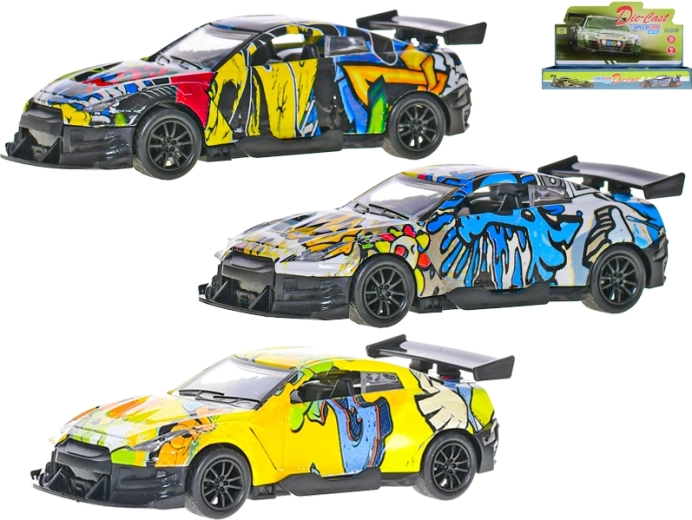 Metāla sporta auto modelis 1:36 ar atvilkšanas (pull-back) mehānismu