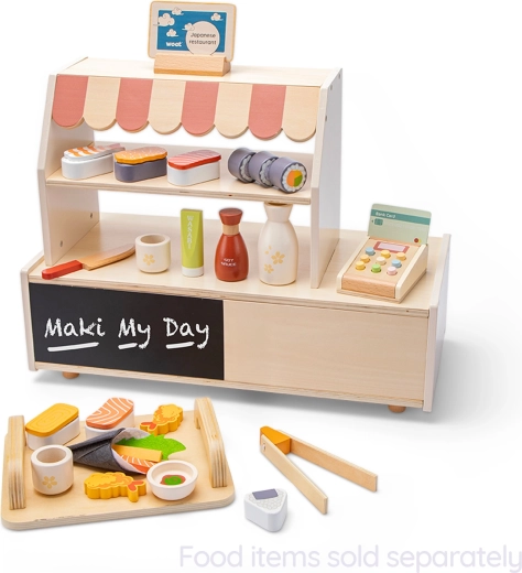 Bērnu koka kiosks — mini restorāns
