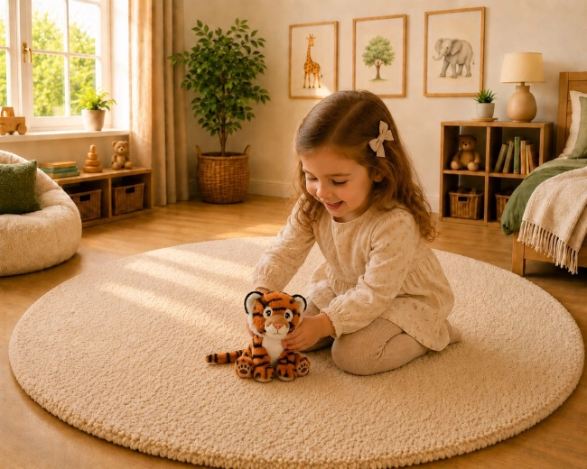 Soft tiger for cuddling and playing